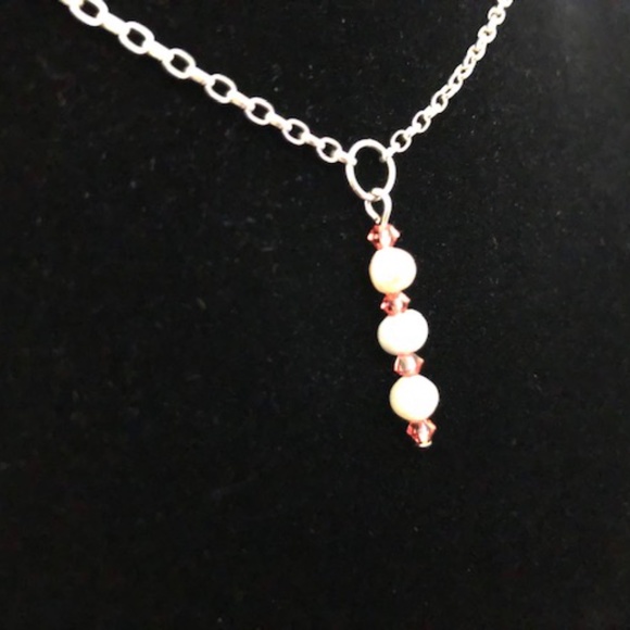 Fresh Water Pearl Lariat Necklace/Earring Set - Picture 2 of 6